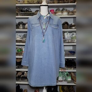 eesome Long Sleeve Denim Dress